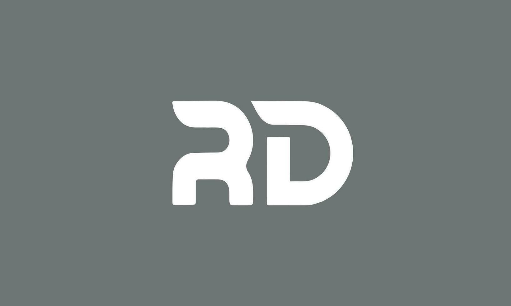 rd, dott iniziale lettera logo design modello vettore