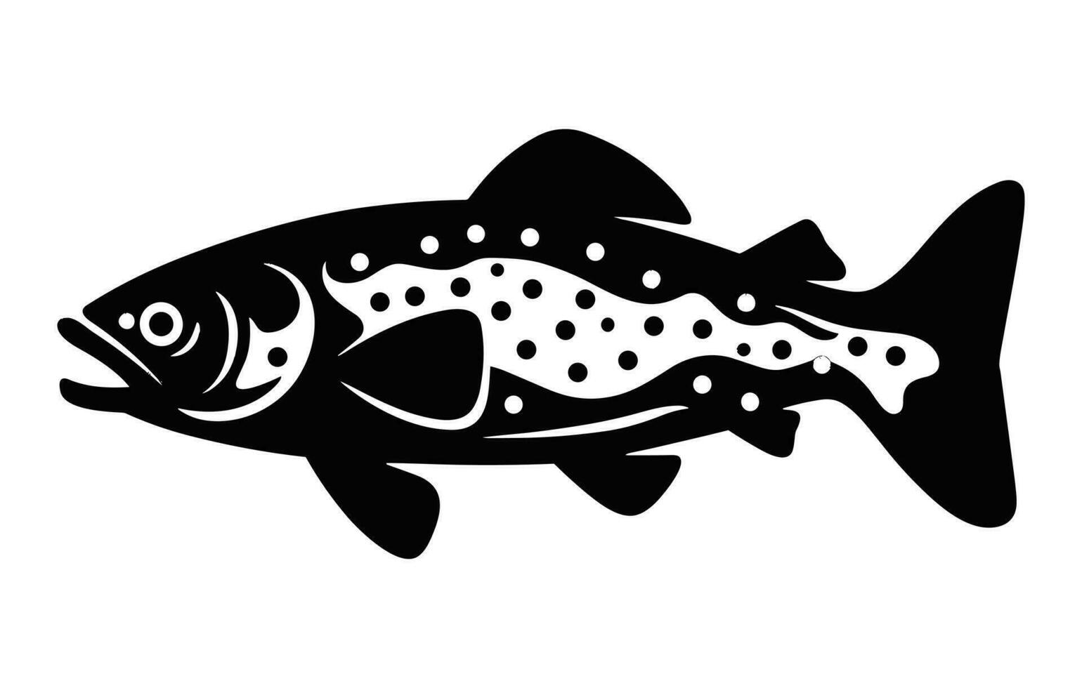 fiume salmone pesce silhouette, fiume salmone pesce vettore icona , fiume salmone pesce illustrazione