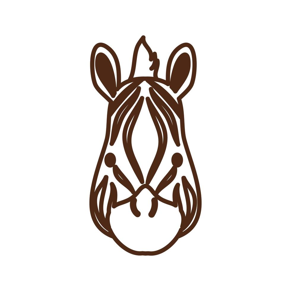 icona di carattere animale selvatico carino zebra character vettore