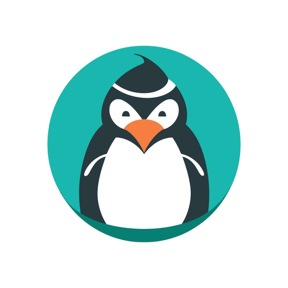 pinguino uccelli logo illustrazione vettore design