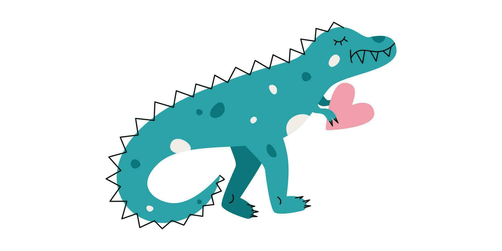 piatto mano disegnato vettore illustrazione di tirannosauro dinosauro