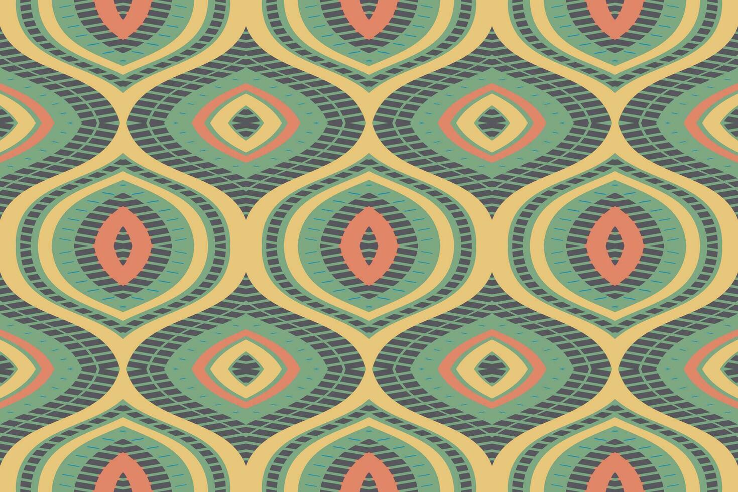 ikat floreale paisley ricamo sfondo. ikat design geometrico etnico orientale modello tradizionale. ikat azteco stile astratto design per Stampa trama, tessuto, sari, sari, tappeto. vettore