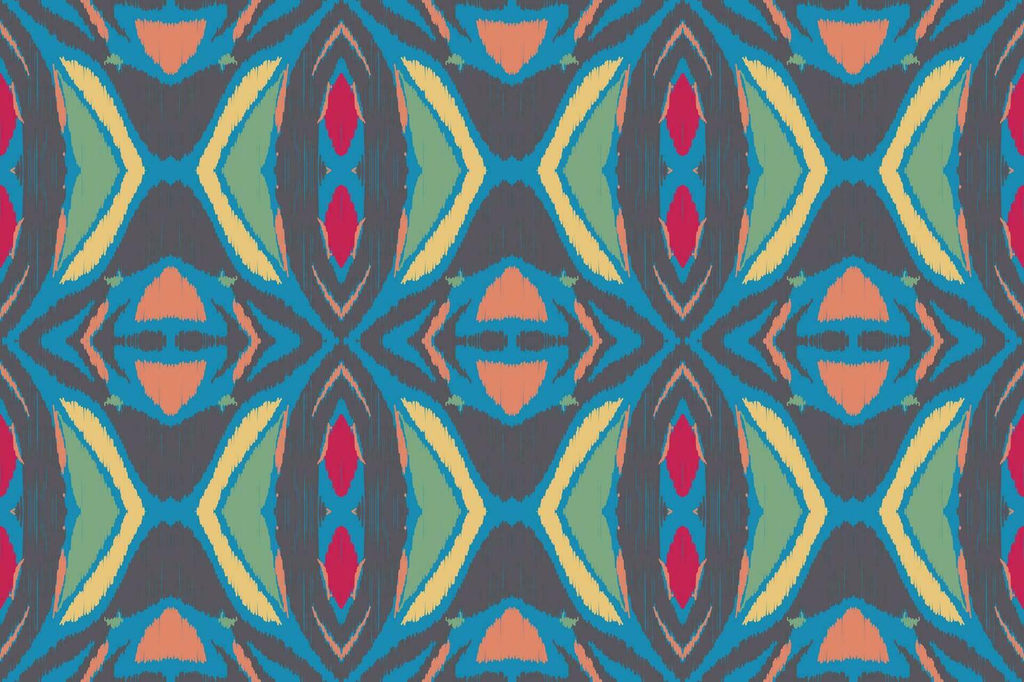 ikat damasco paisley ricamo sfondo. ikat damasco geometrico etnico orientale modello tradizionale. ikat azteco stile astratto design per Stampa trama, tessuto, sari, sari, tappeto. vettore