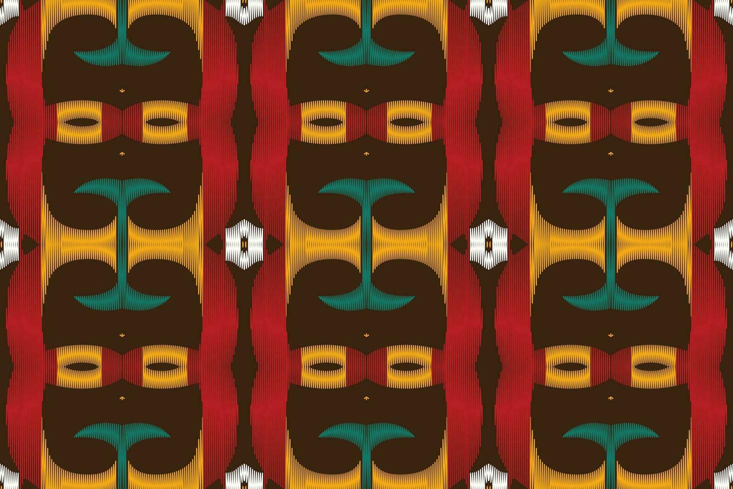 ikat floreale paisley ricamo sfondo. ikat senza soluzione di continuità modello geometrico etnico orientale modello tradizionale. ikat azteco stile astratto design per Stampa trama, tessuto, sari, sari, tappeto. vettore