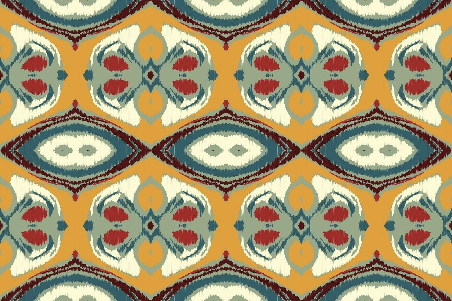 ikat floreale paisley ricamo sfondo. ikat disegni geometrico etnico orientale modello tradizionale. ikat azteco stile astratto design per Stampa trama, tessuto, sari, sari, tappeto. vettore