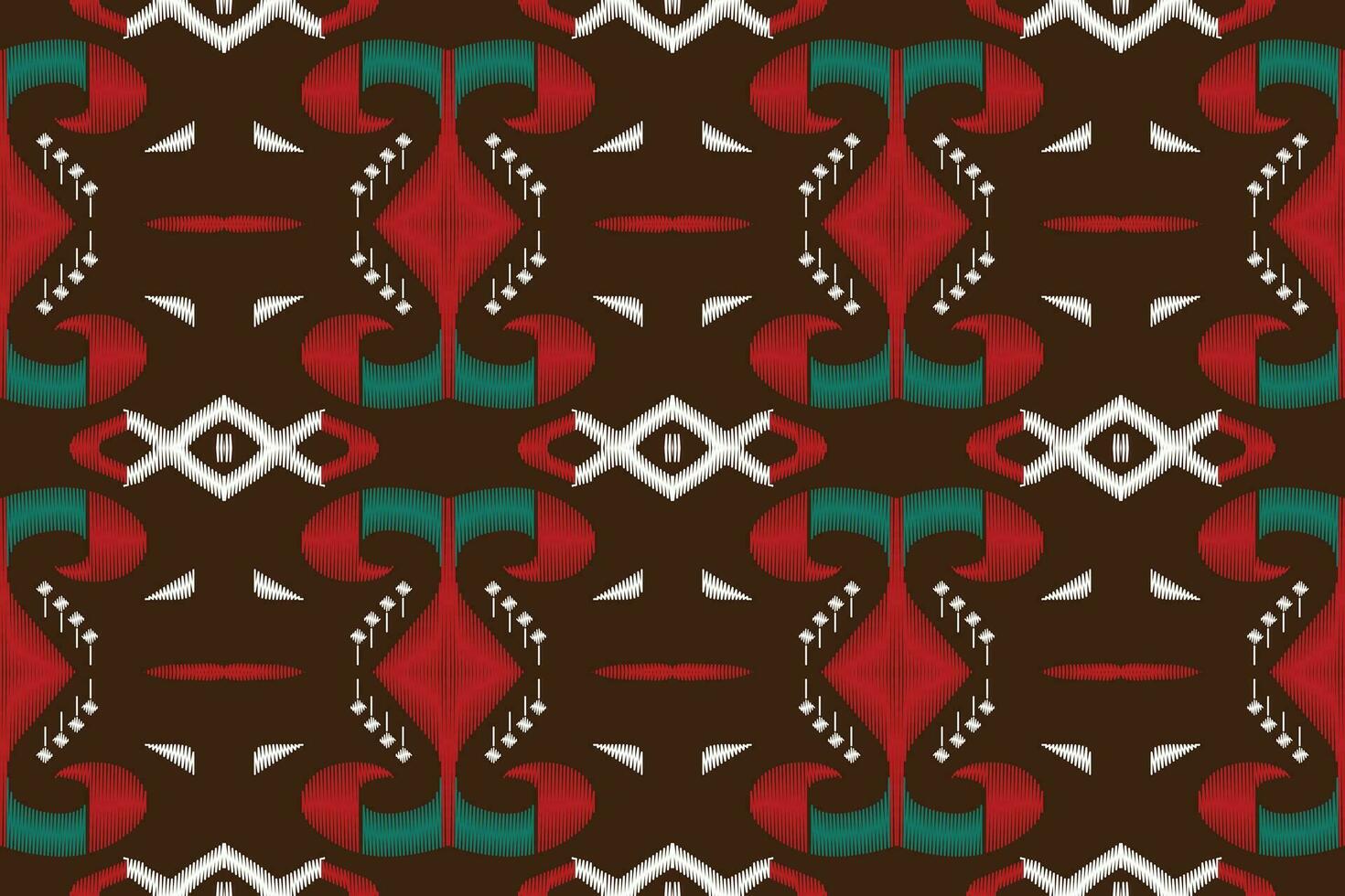 motivo ikat paisley ricamo sfondo. ikat design geometrico etnico orientale modello tradizionale.azteco stile astratto vettore illustrazione.disegno per trama, tessuto, abbigliamento, avvolgimento, pareo.