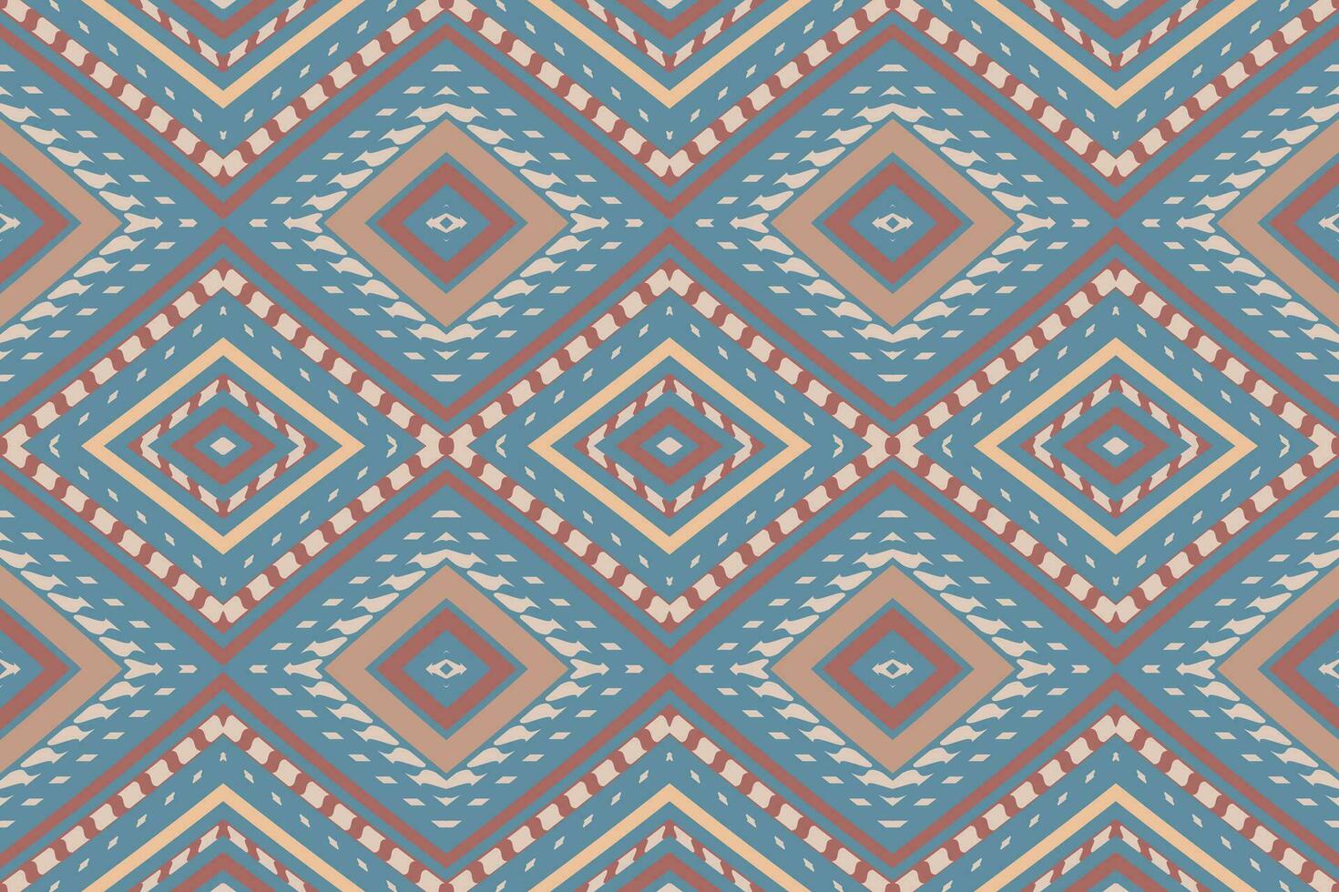 ikat damasco paisley ricamo sfondo. ikat fiori geometrico etnico orientale modello tradizionale. ikat azteco stile astratto design per Stampa trama, tessuto, sari, sari, tappeto. vettore