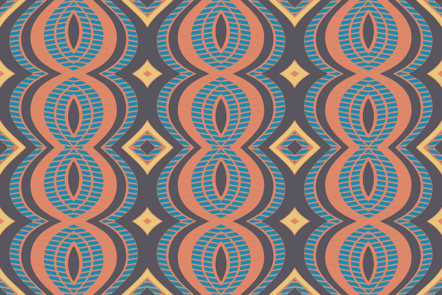 ikat floreale paisley ricamo sfondo. ikat gallone geometrico etnico orientale modello tradizionale.azteco stile astratto vettore illustrazione.disegno per trama, tessuto, abbigliamento, avvolgimento, pareo.