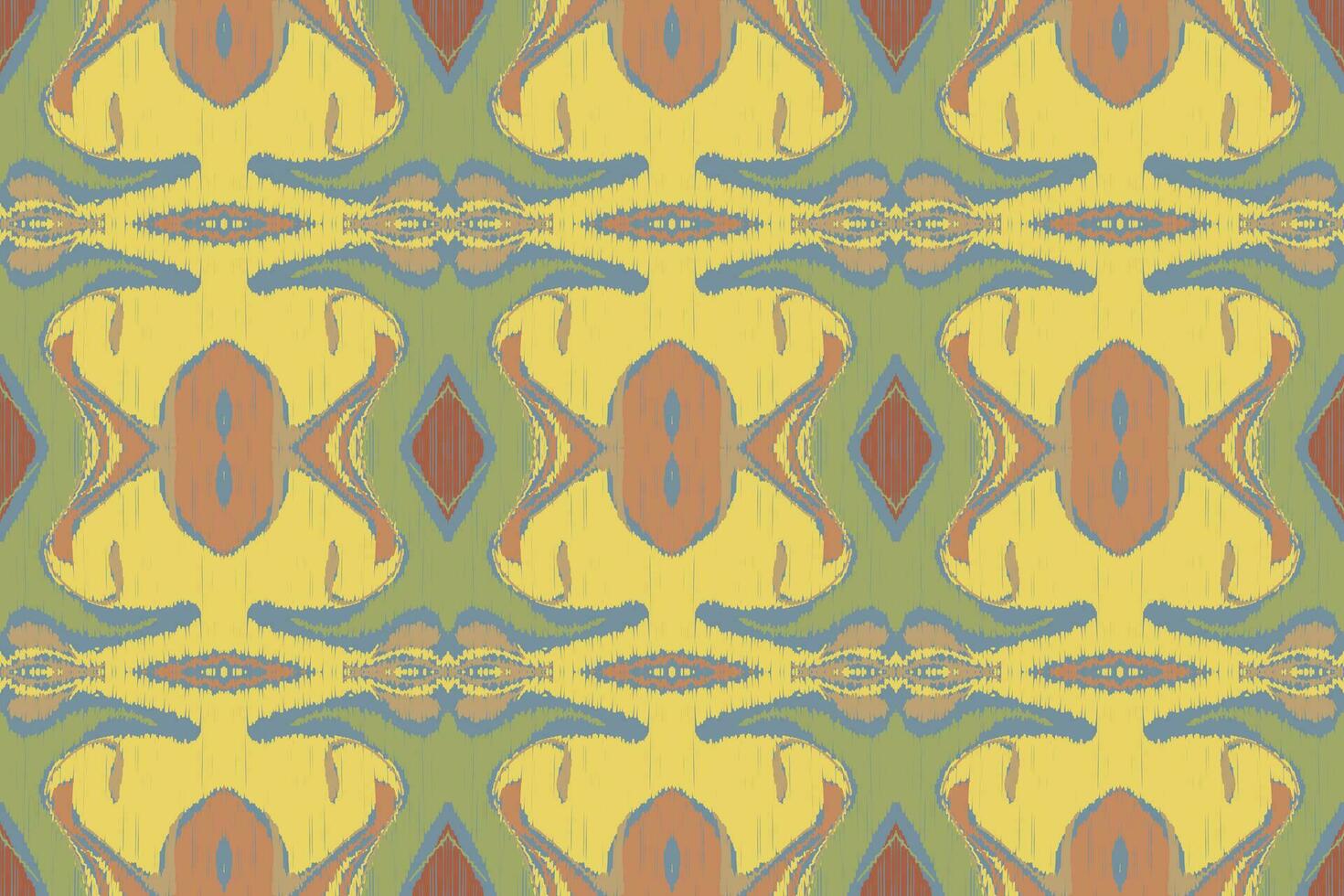 ikat damasco paisley ricamo sfondo. ikat stampe geometrico etnico orientale modello tradizionale. ikat azteco stile astratto design per Stampa trama, tessuto, sari, sari, tappeto. vettore