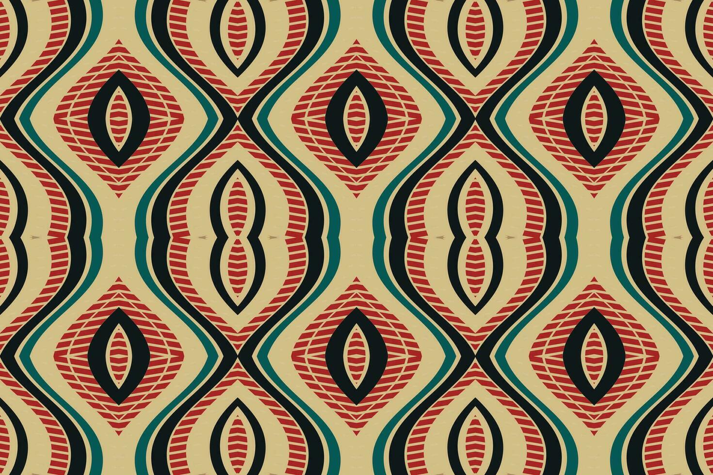 ikat floreale paisley ricamo sfondo. ikat strisce geometrico etnico orientale modello tradizionale. ikat azteco stile astratto design per Stampa trama, tessuto, sari, sari, tappeto. vettore