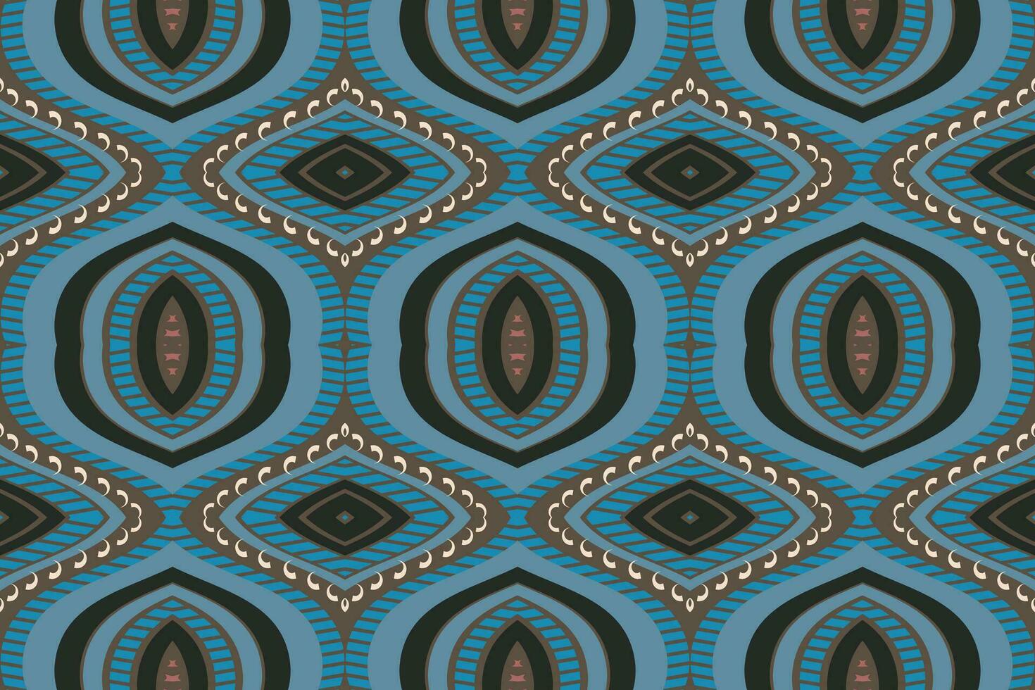 ikat damasco paisley ricamo sfondo. ikat modello geometrico etnico orientale modello tradizionale. ikat azteco stile astratto design per Stampa trama, tessuto, sari, sari, tappeto. vettore