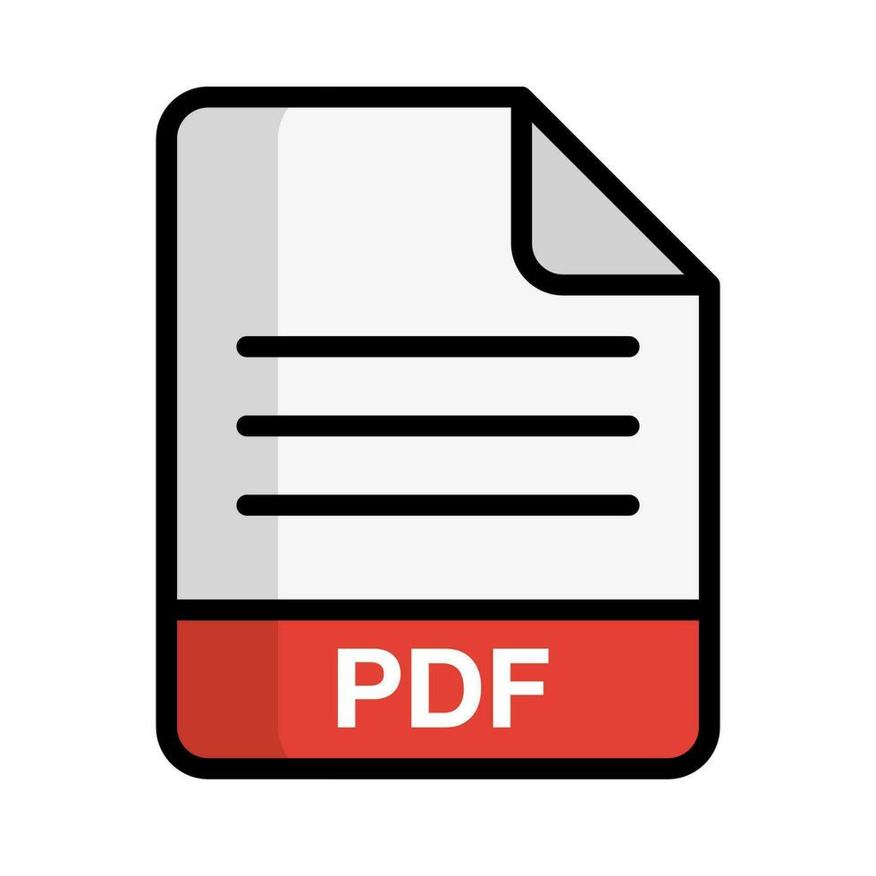 PDF elettronico documento file icona. vettore. vettore