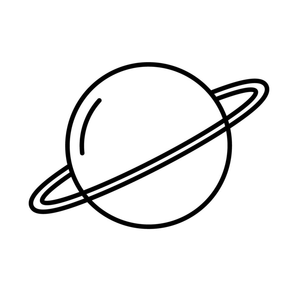 semplice Saturno icona. pianeta icona. vettore. vettore
