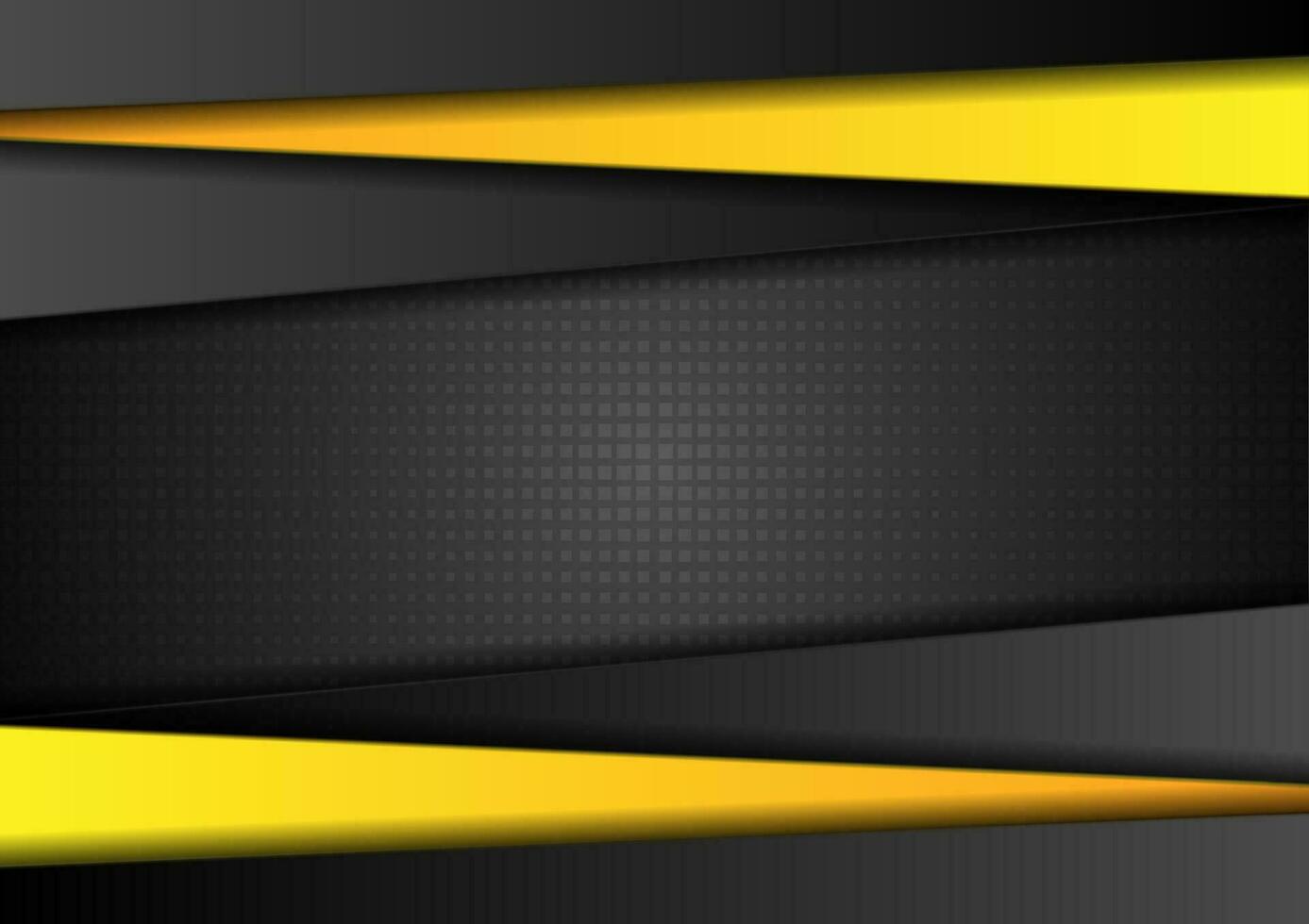 luminosa giallo e nero strisce astratto Tech aziendale sfondo vettore