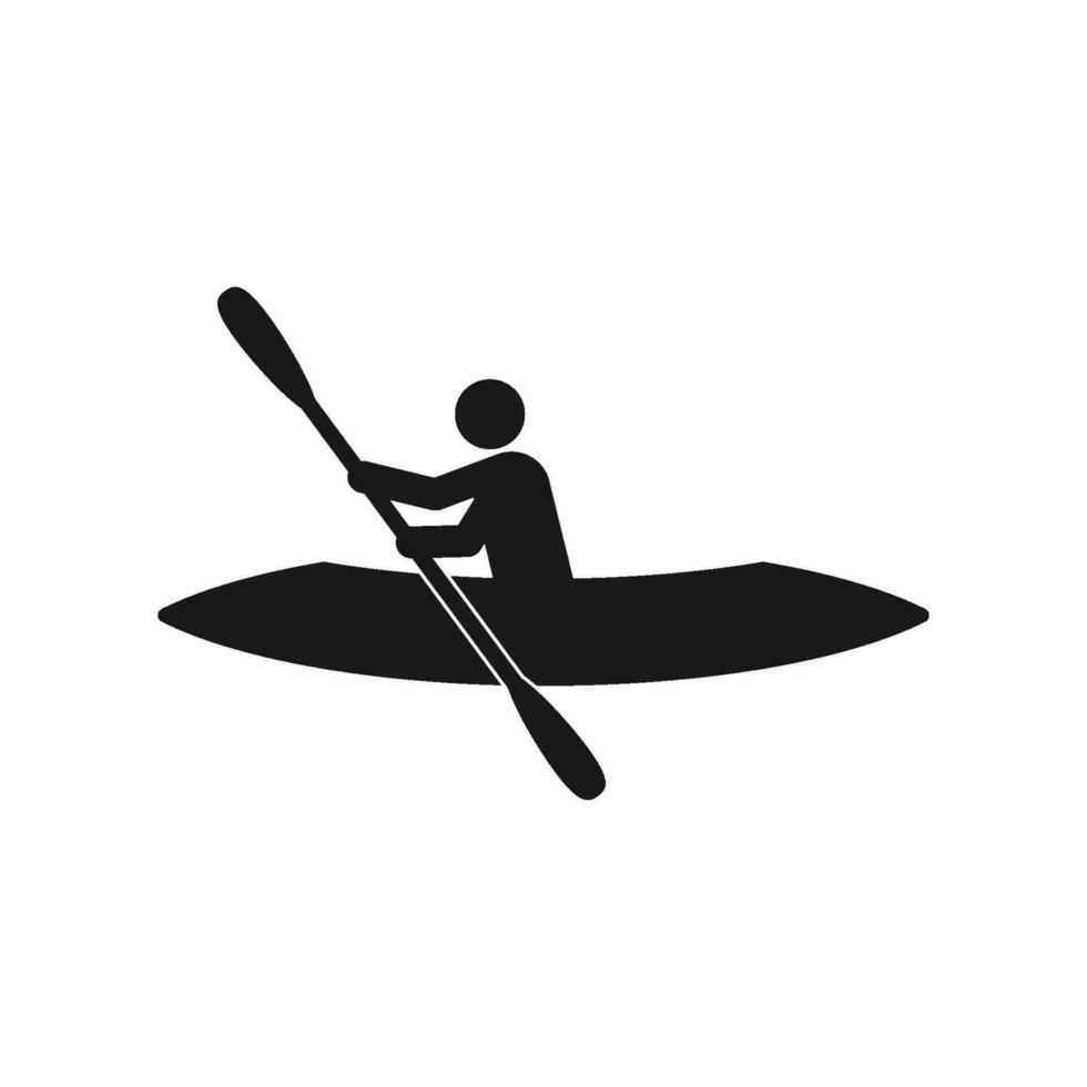 kayak sport icona vettore