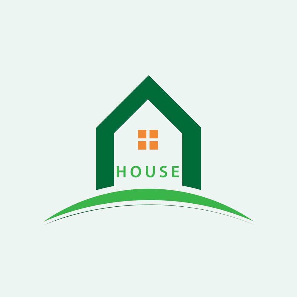 vettore verde eco Casa logo concetto