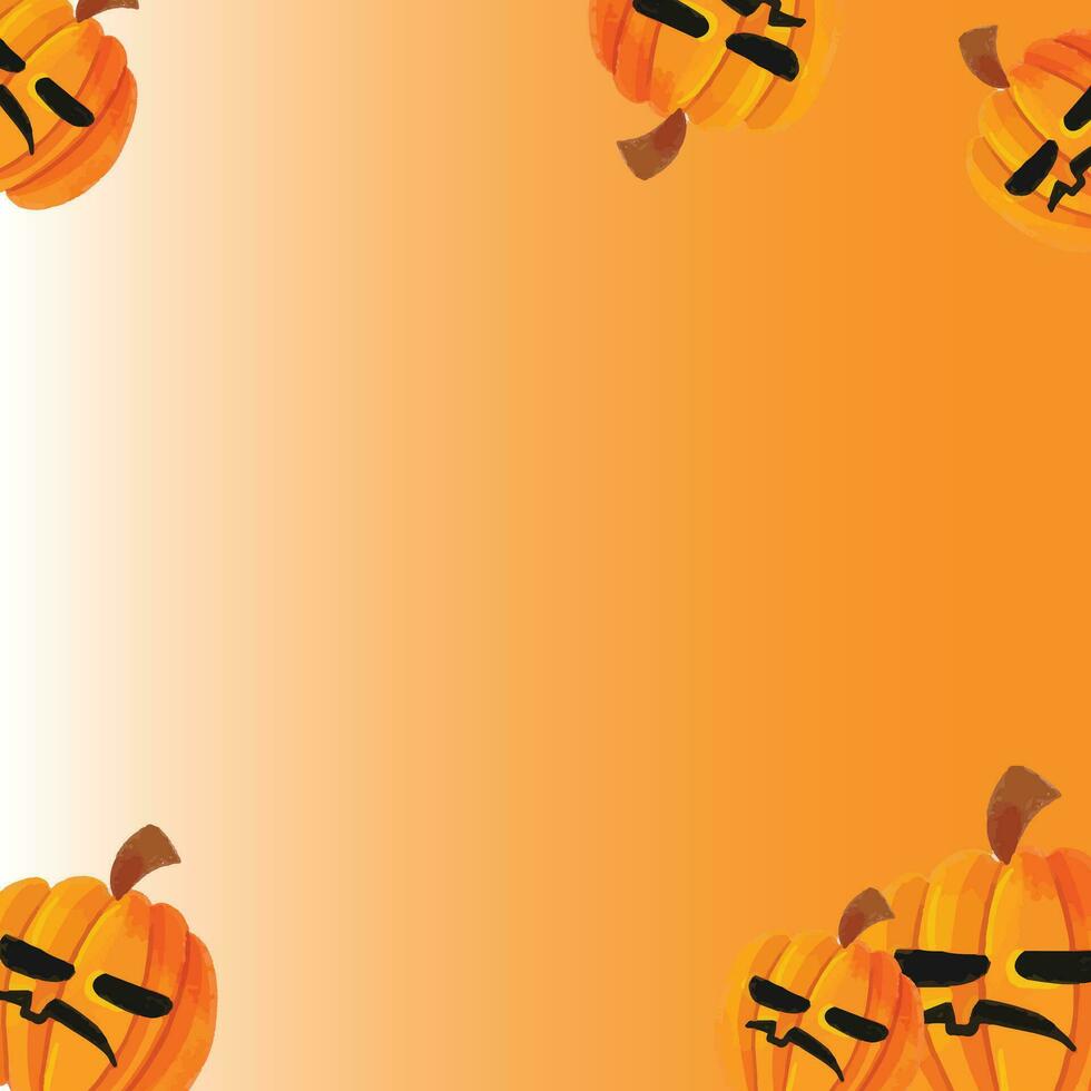 Halloween festa manifesto con scritta. 3d emotivo cartone animato sorridente zucche con occhi, caramella, pipistrelli su giallo sfondo. festivo aviatore design. invito saluto carta. vettore. eps 10 vettore