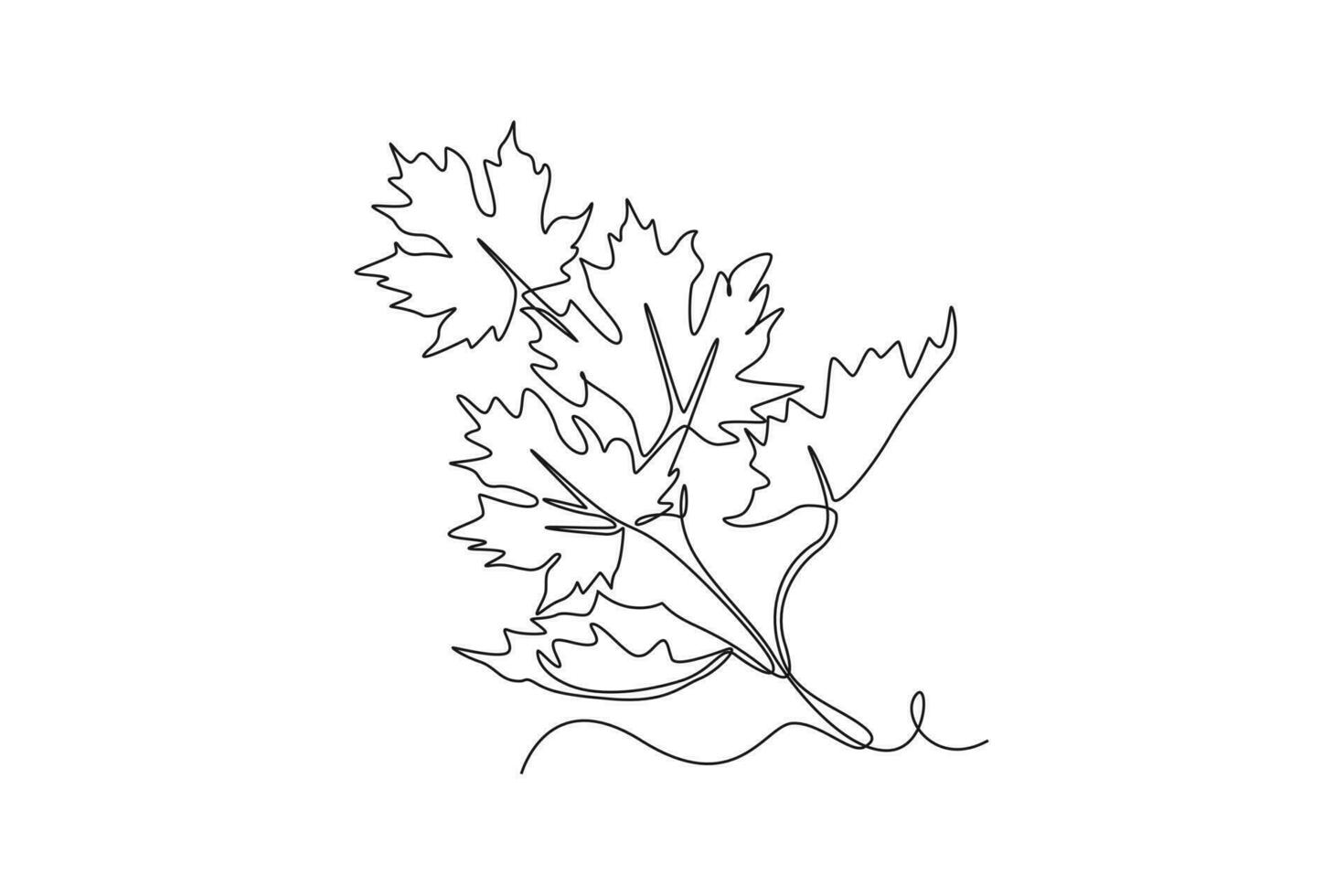 continuo uno linea disegno di autunno concetto. scarabocchio vettore illustrazione nel semplice lineare stile.