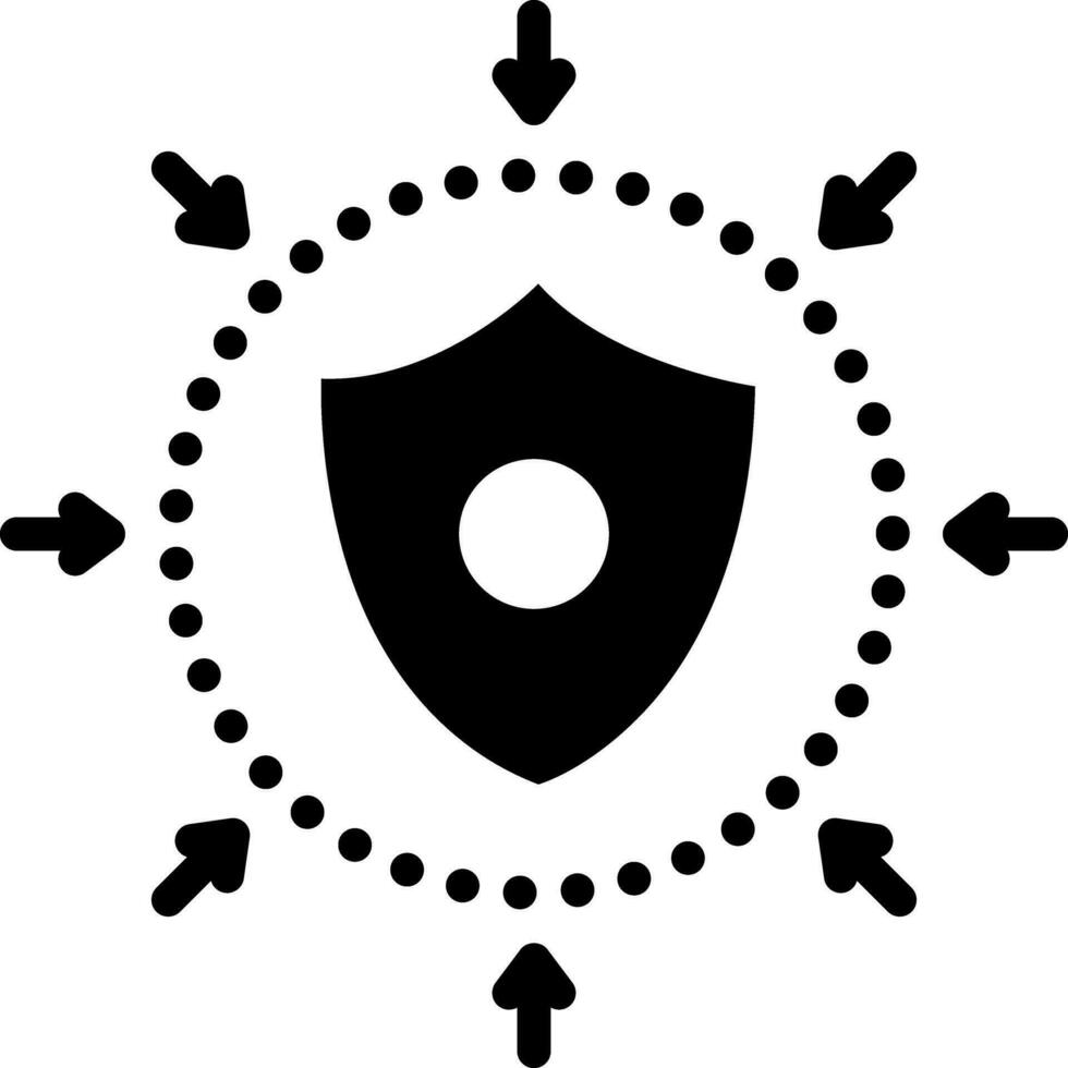 solido icona per difesa vettore