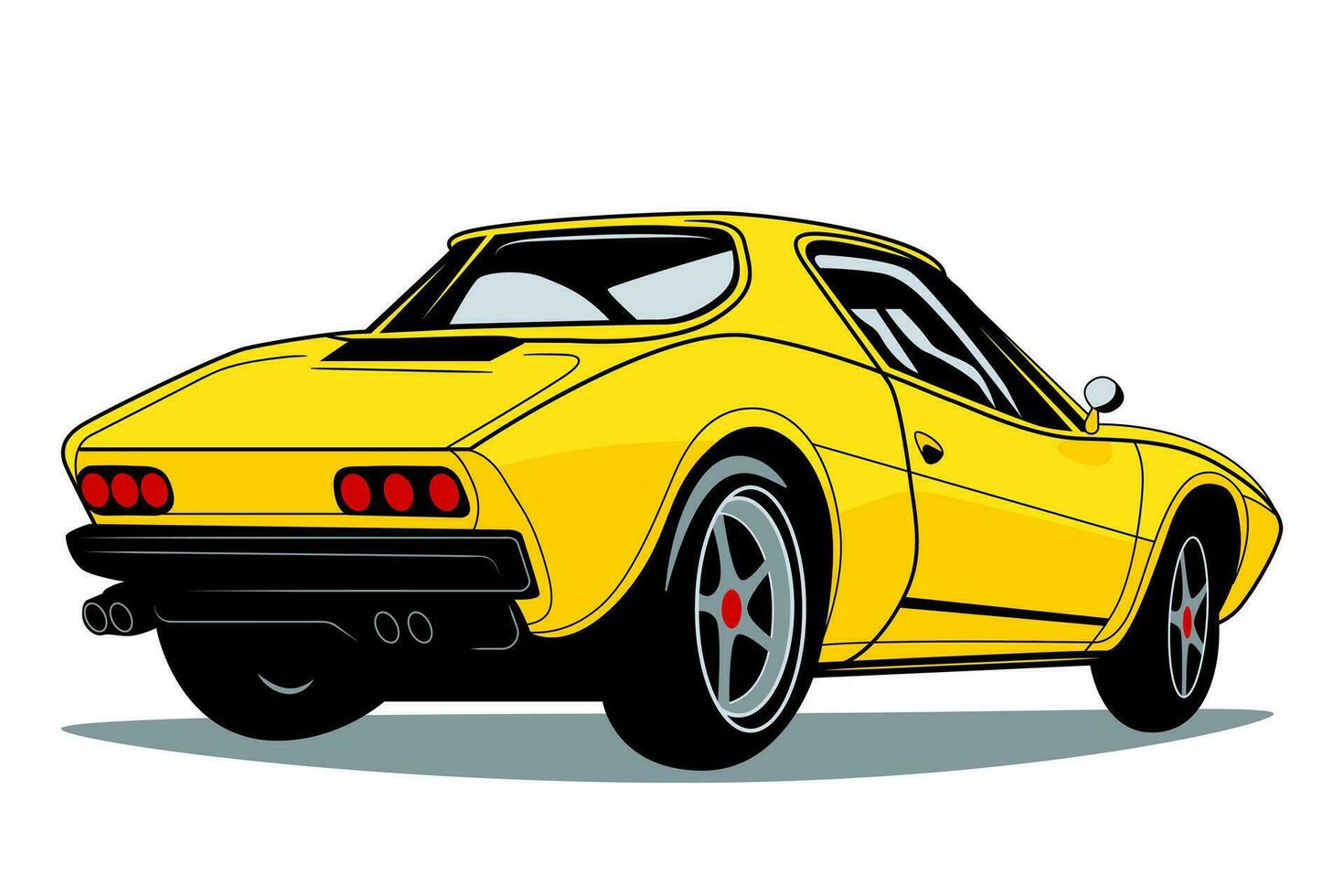 sport auto vettore illustrazione per t camicia disegno, Stampa e logo. auto sportiva clipart di velocità veicolo.