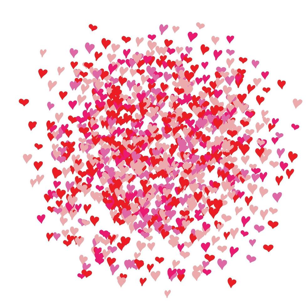 fondo di scarabocchio di schizzo disegnato a mano di simbolo del cuore. illustrazione di vettore del fondo del bordo della cornice del giorno di San Valentino o del giorno delle donne