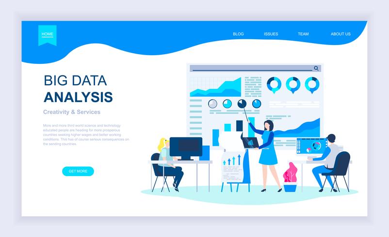 Banner web di Big Data Analysis vettore
