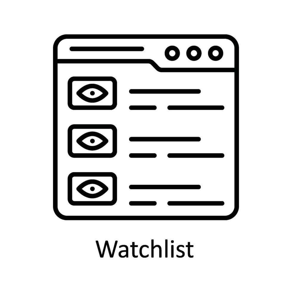 orologio elenco vettore schema icona design illustrazione. in linea streaming simbolo su bianca sfondo eps 10 file