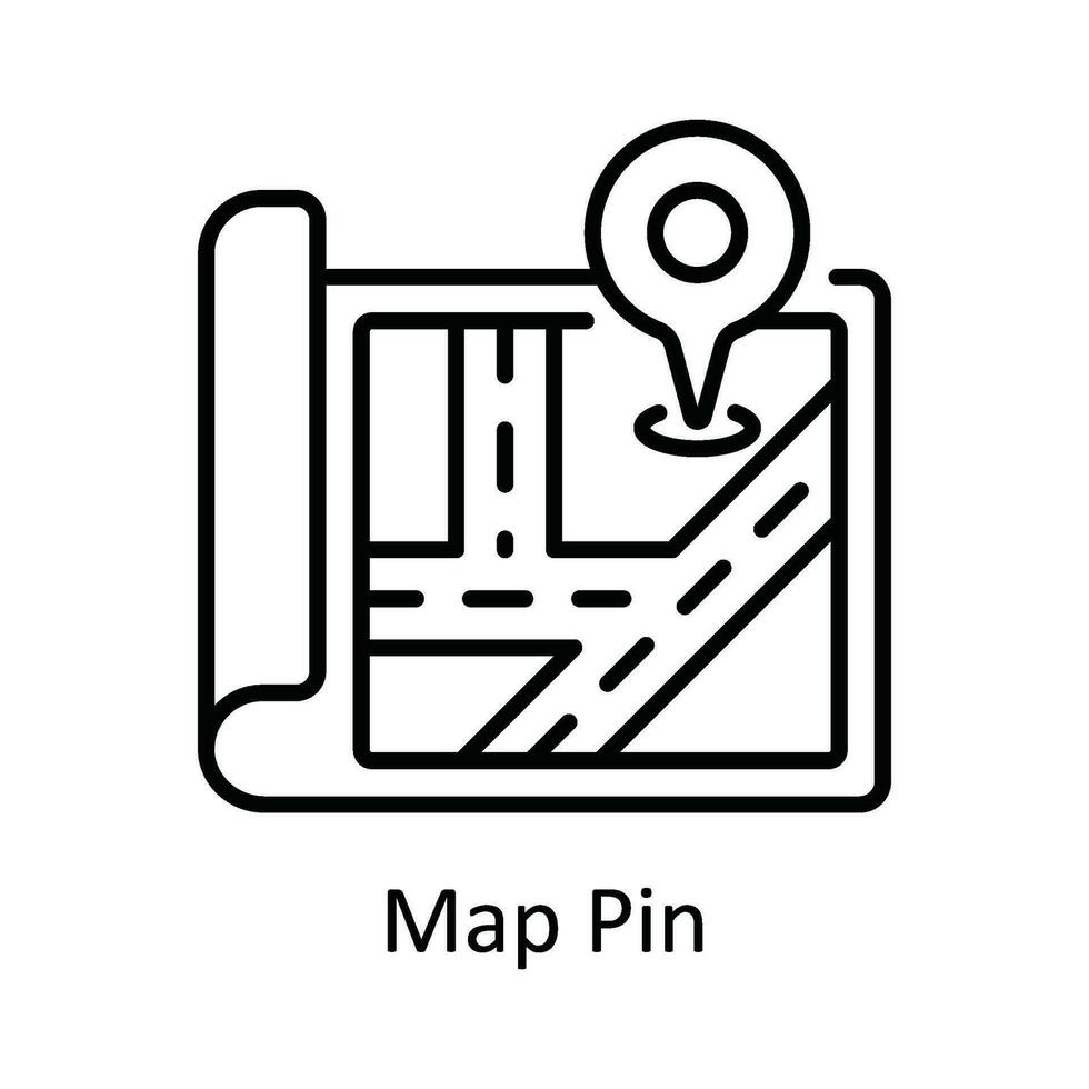 carta geografica perno vettore schema icona design illustrazione. carta geografica e navigazione simbolo su bianca sfondo eps 10 file