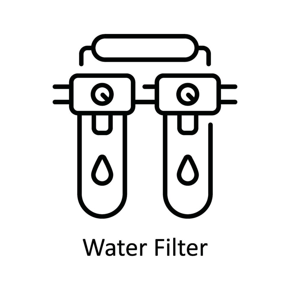 acqua filtro vettore schema icona design illustrazione. casa riparazione e Manutenzione simbolo su bianca sfondo eps 10 file