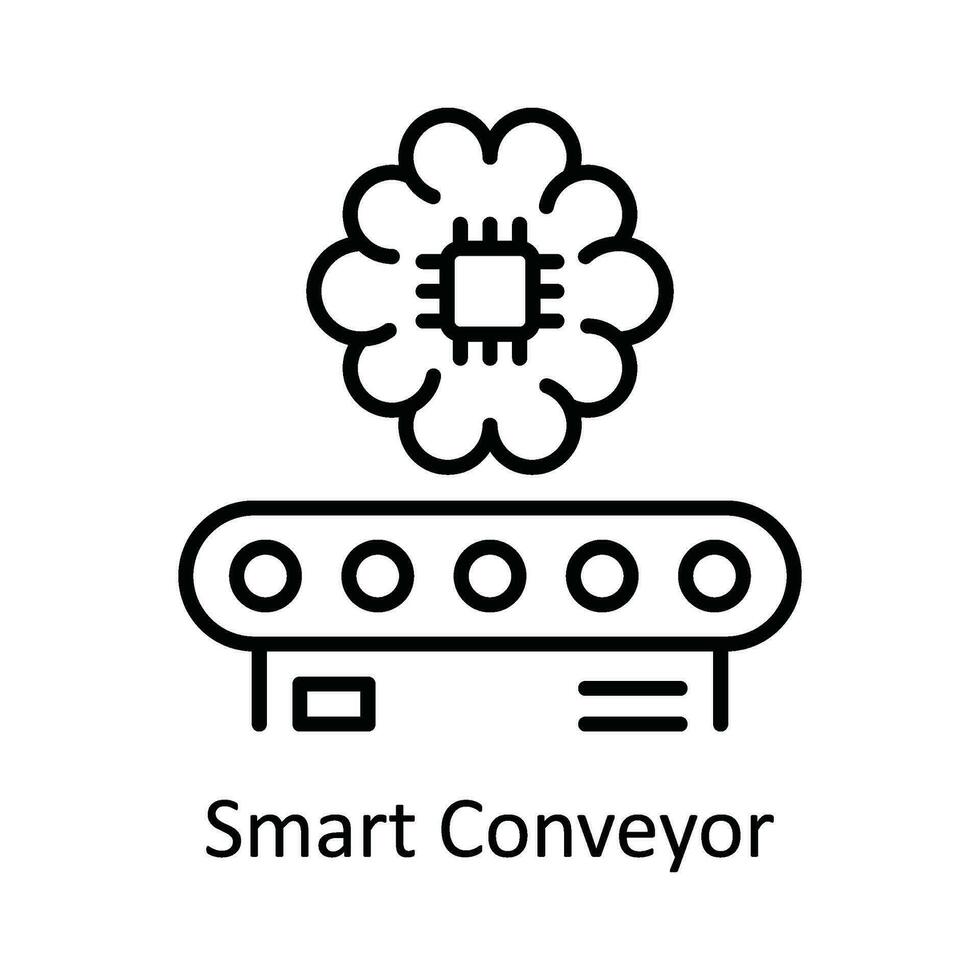inteligente trasportatore vettore schema icona design illustrazione. inteligente industrie simbolo su bianca sfondo eps 10 file