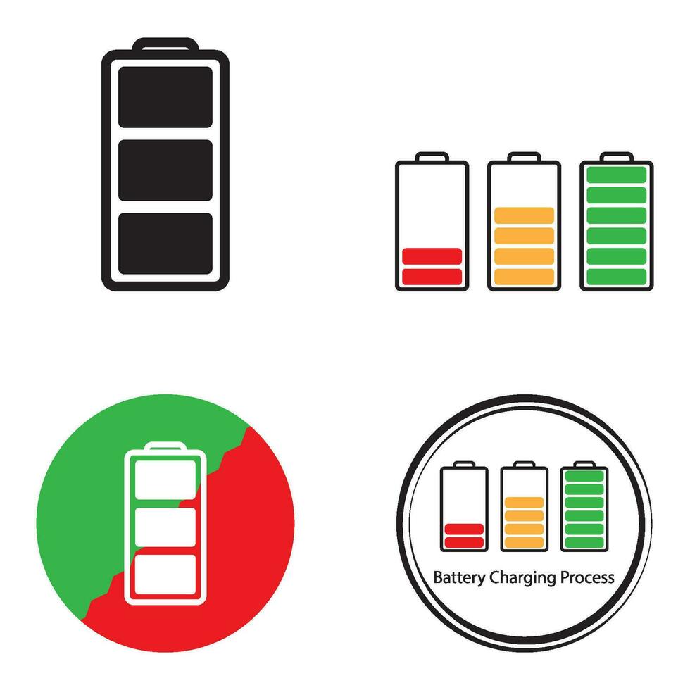 vettore icona batteria