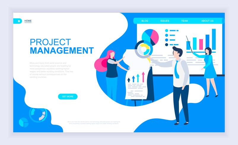 Banner Web di Project Management vettore