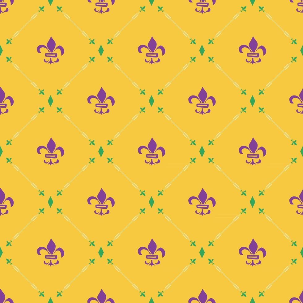 Mardi Gras seamless pattern illustrazione vettoriale. elementi di vacanza doodle abbozzato disegnato a mano e simboli reali, illustrazione vettoriale