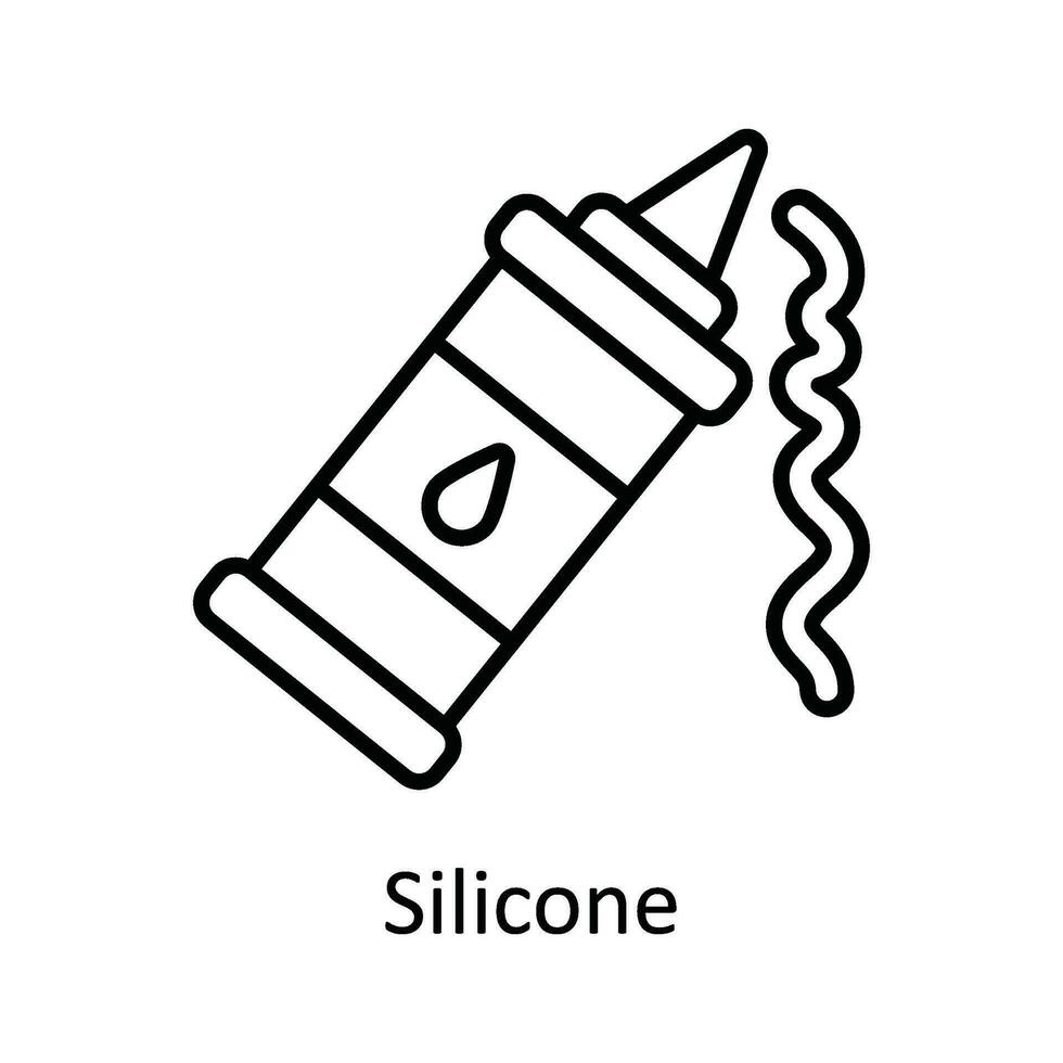 silicone vettore schema icona design illustrazione. casa riparazione e Manutenzione simbolo su bianca sfondo eps 10 file