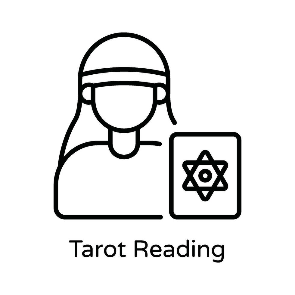 tarocco lettura vettore schema icona design illustrazione. astrologia e zodiaco segni simbolo su bianca sfondo eps 10 file