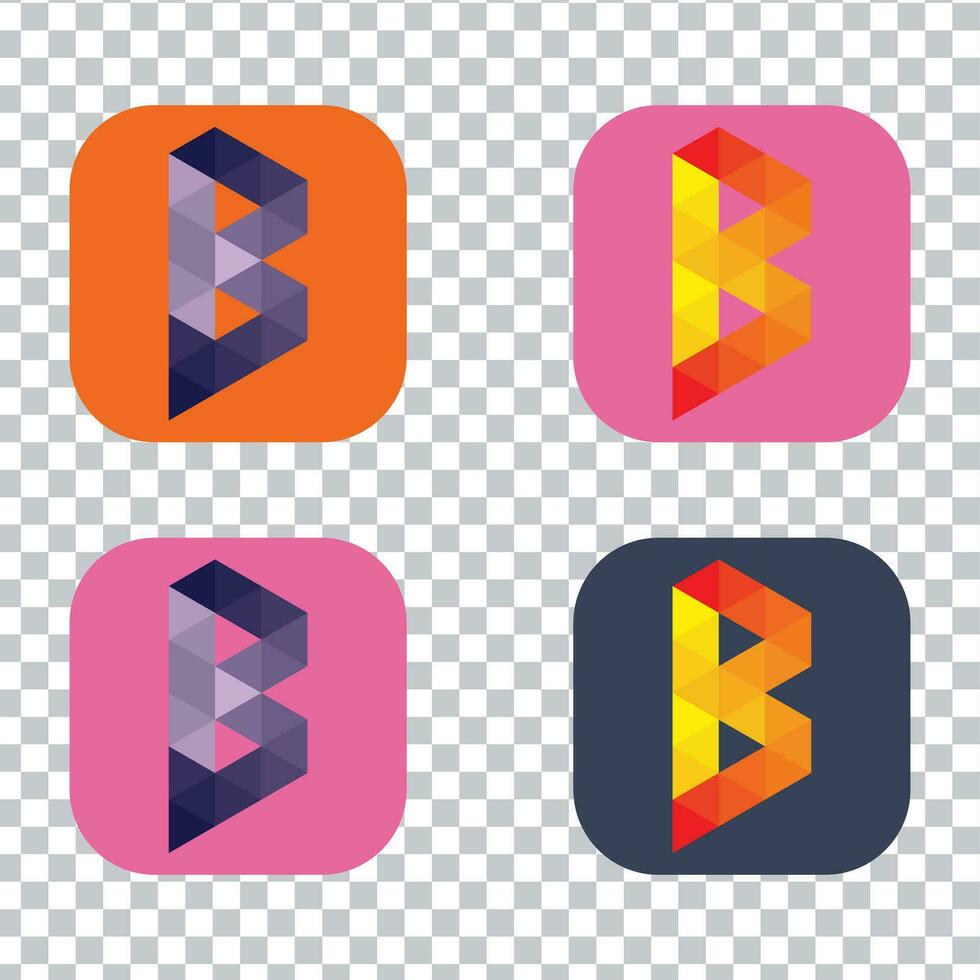 B lettera logo o icona, vettore logo