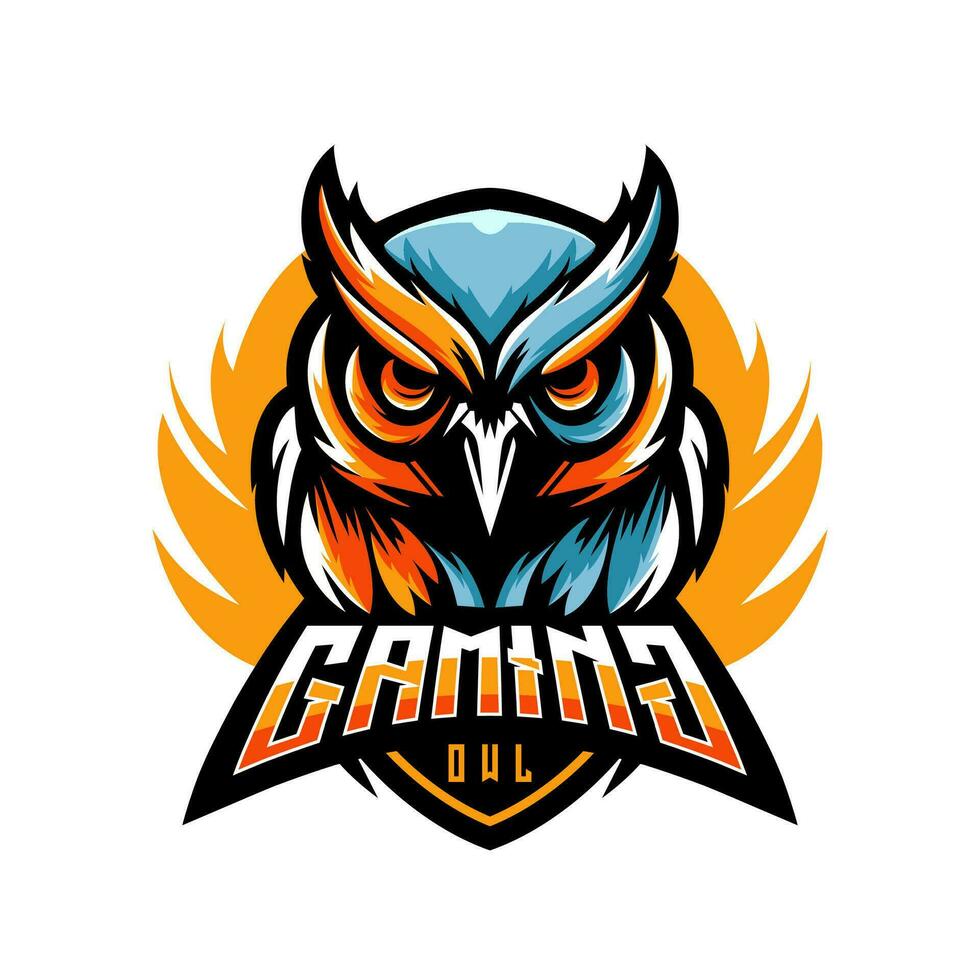 gufo esport logo vettore