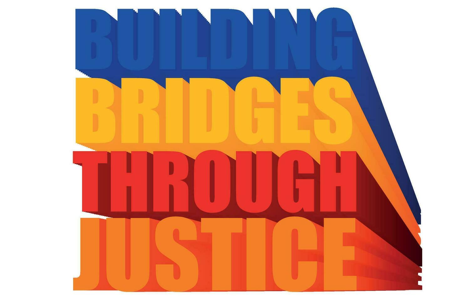 3d testo design di mondo giorno per internazionale giustizia citazioni vettore