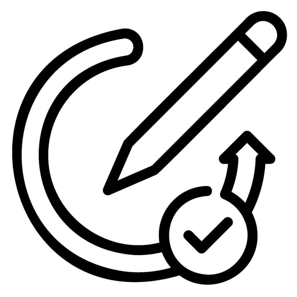 icona della linea di matita vettore