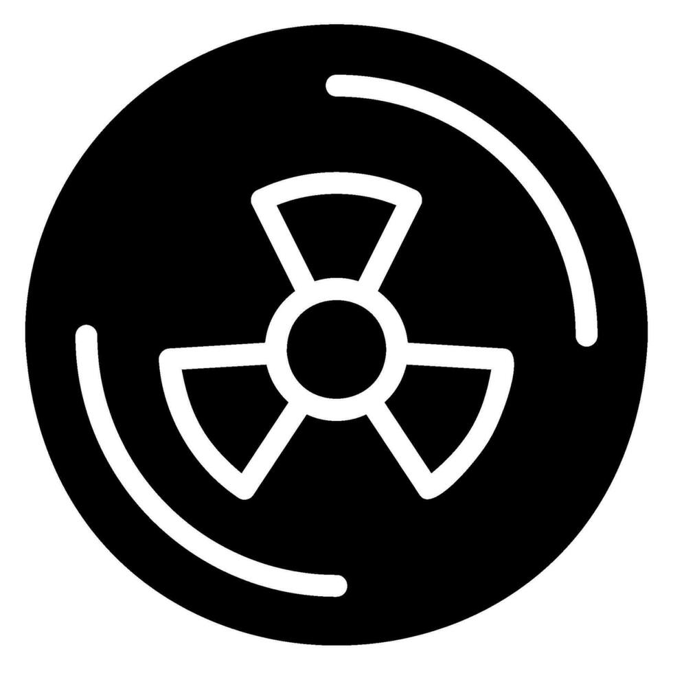 icona del glifo di radiazione vettore