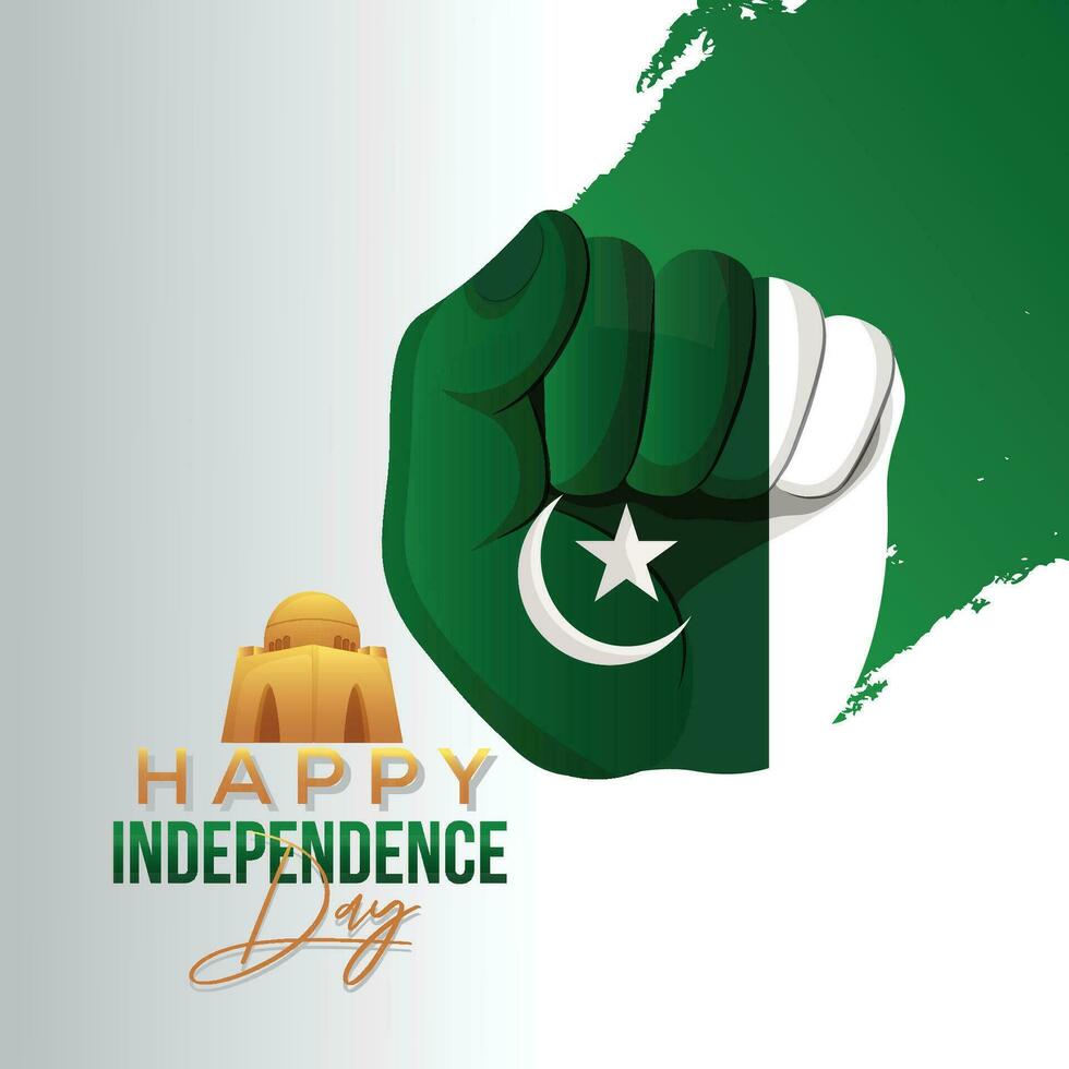 14 agosto Pakistan indipendenza giorno vettore