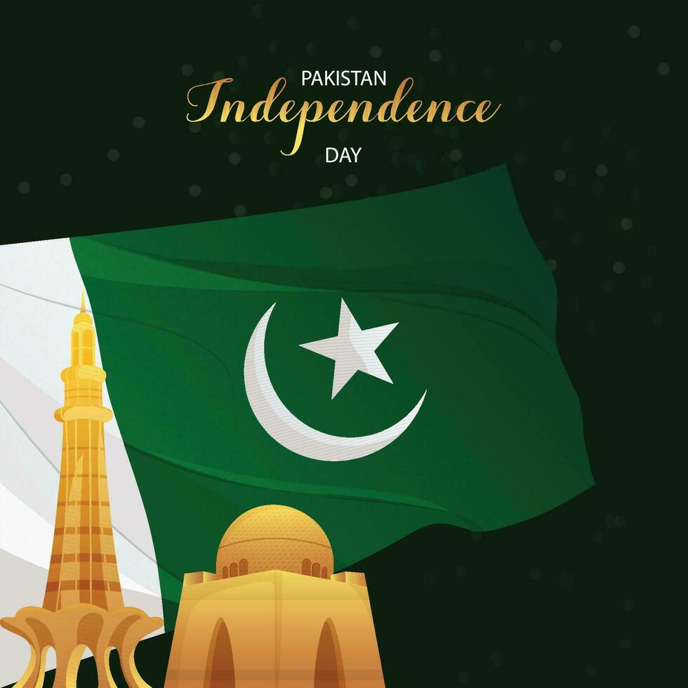 contento indipendenza giorno 14 agosto Pakistan indipendenza giorno vettore