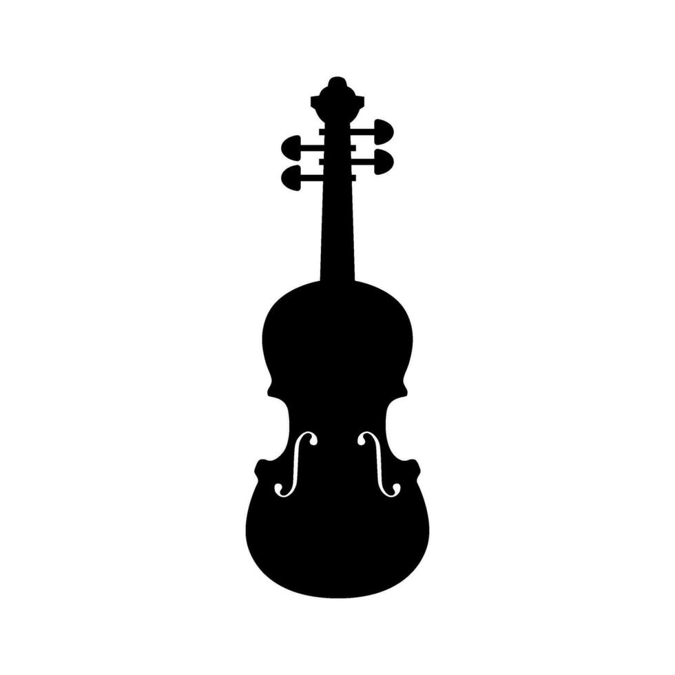 violino icona design piatto vettore