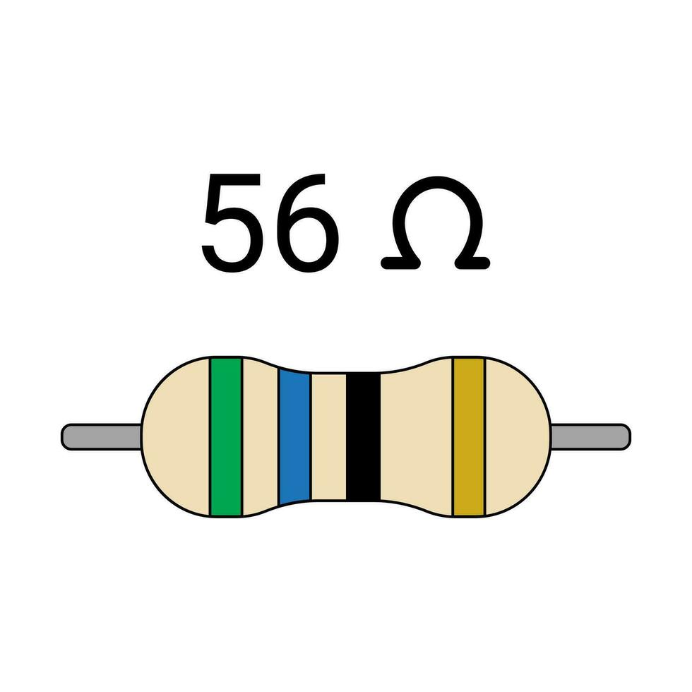 56 ohm resistore. quattro gruppo musicale resistore vettore