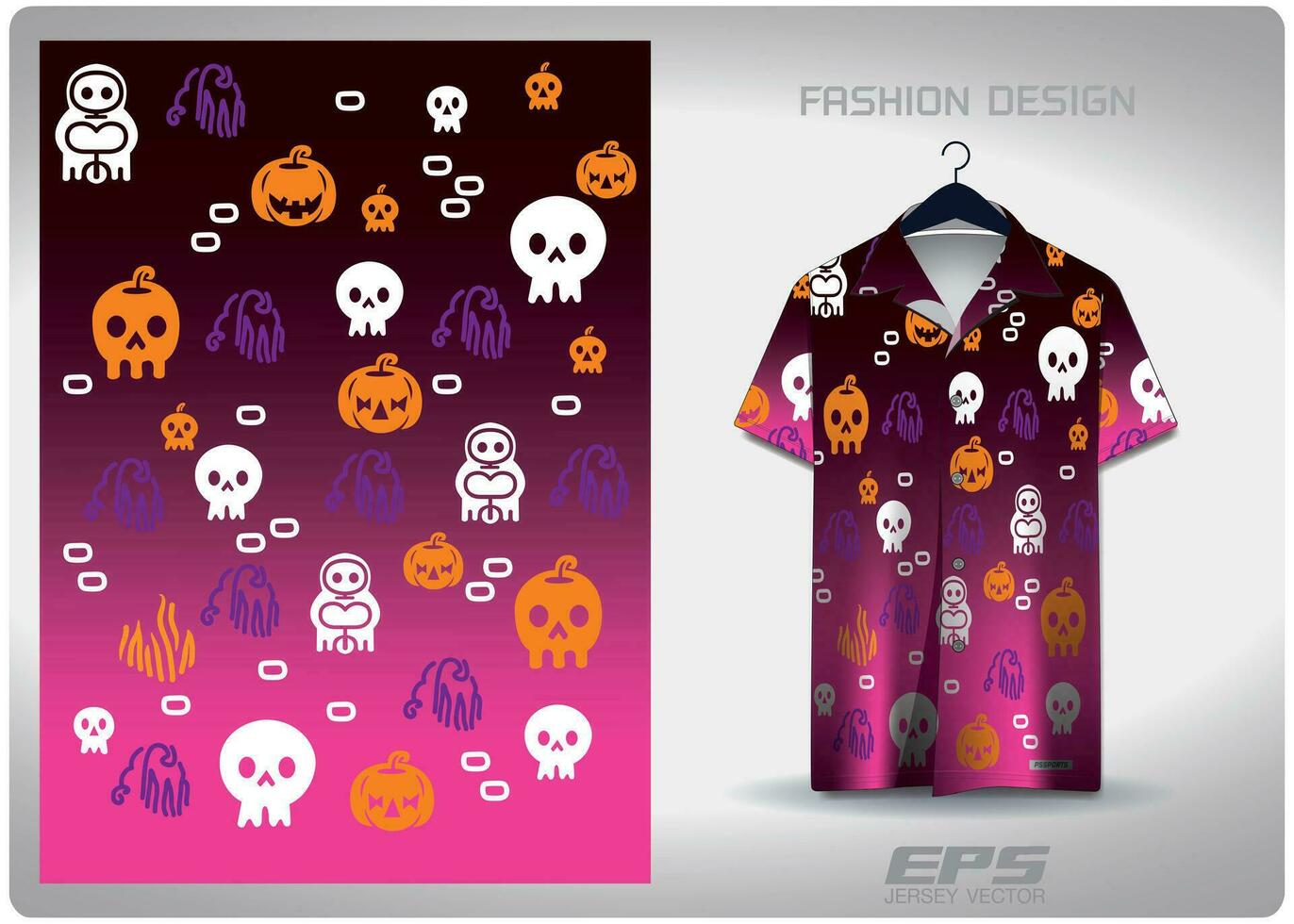 vettore hawaiano camicia sfondo immagine.halloween fantasma zucca cranio rosa modello disegno, illustrazione, tessile sfondo per hawaiano camicia, maglia hawaiano camicia