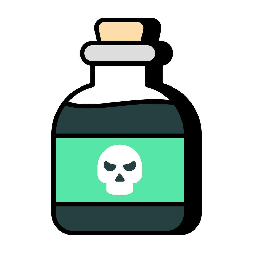 concettuale piatto design icona di veleno vettore