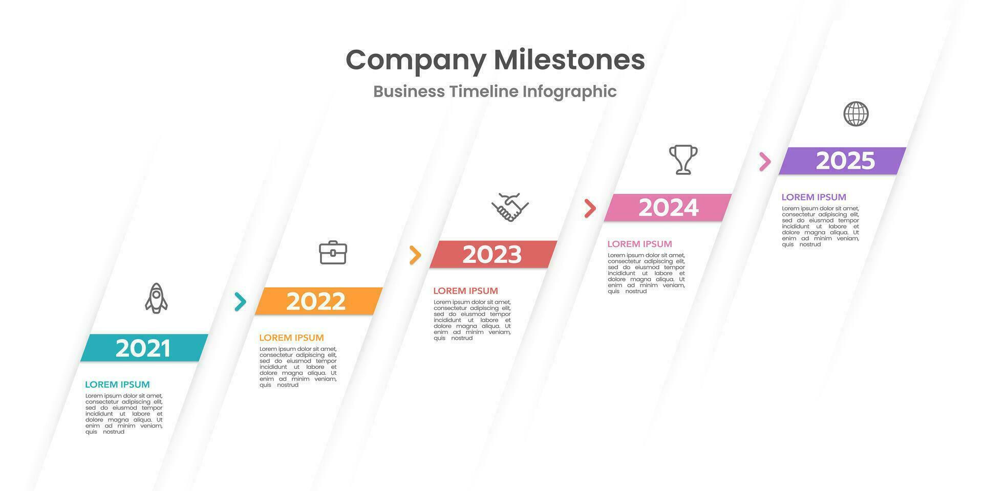 azienda pietra miliare attività commerciale sequenza temporale infografica. attività commerciale presentazione. vettore illustrazione.