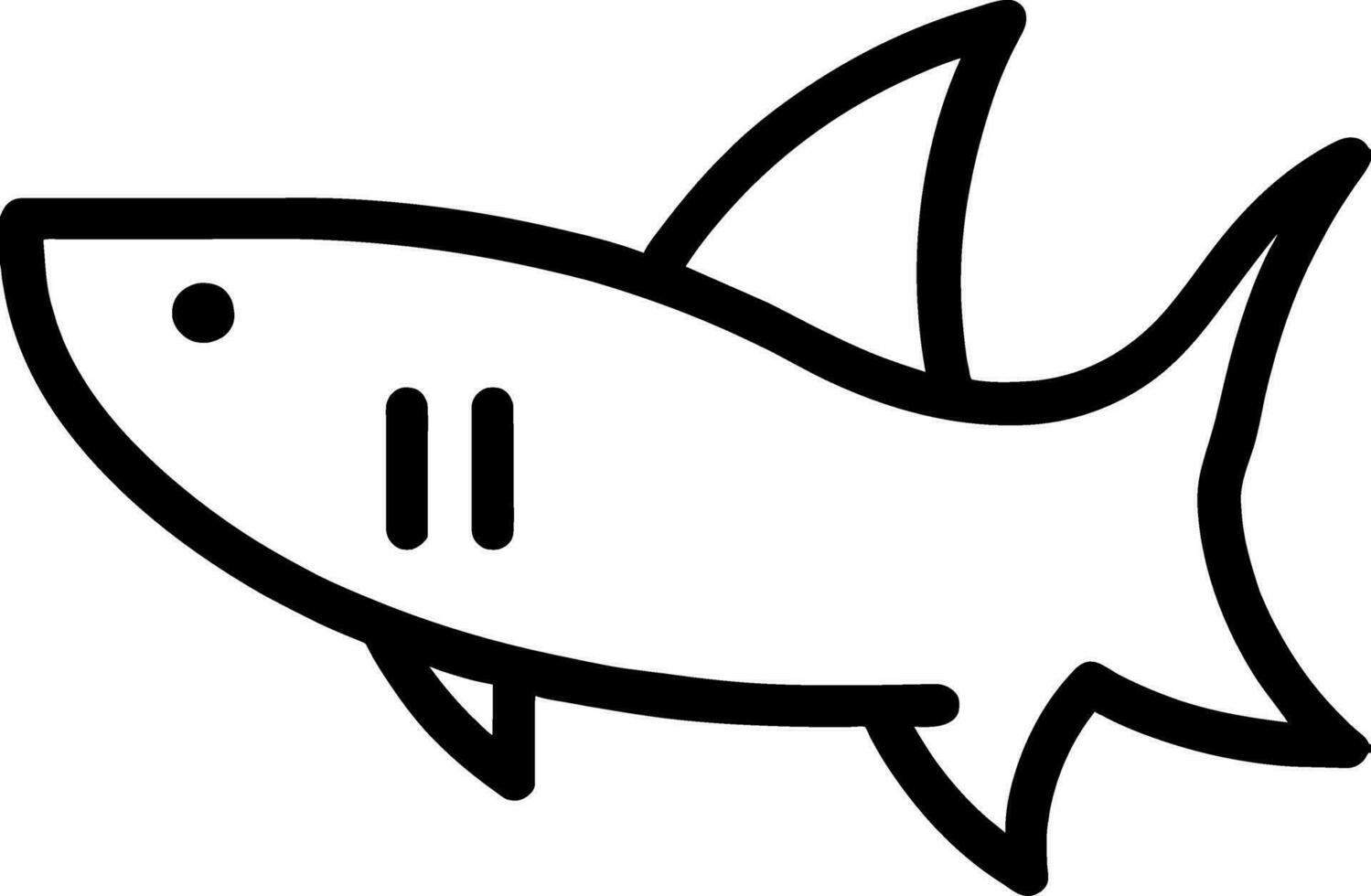 squalo icona cartone animato vettore