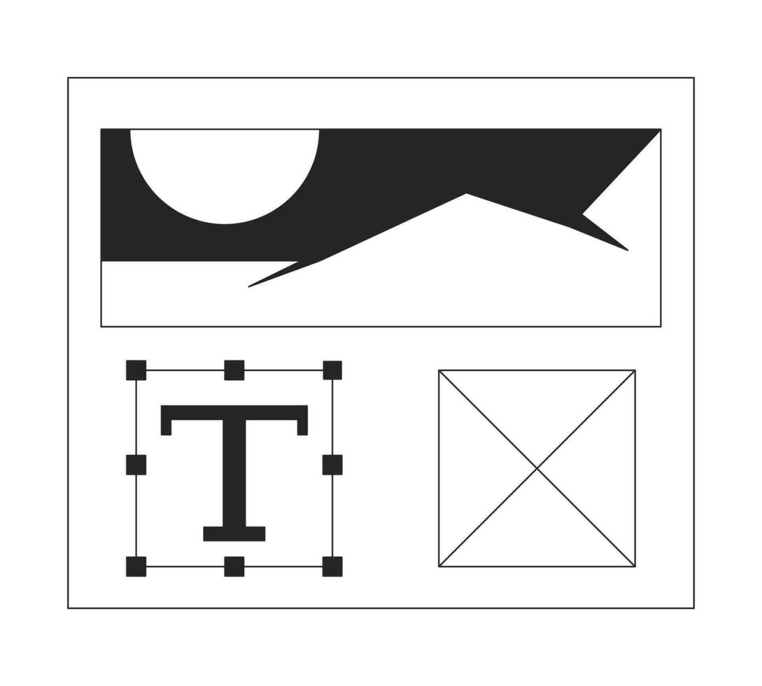 grafico design elementi piatto monocromatico isolato vettore oggetto. testo scatola e sfondo Immagine. modificabile nero e bianca linea arte disegno. semplice schema individuare illustrazione per ragnatela grafico design