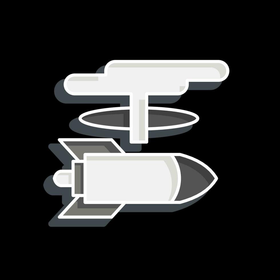 icona nucleare arma. relazionato per nucleare simbolo. lucido stile. semplice design modificabile. semplice illustrazione vettore